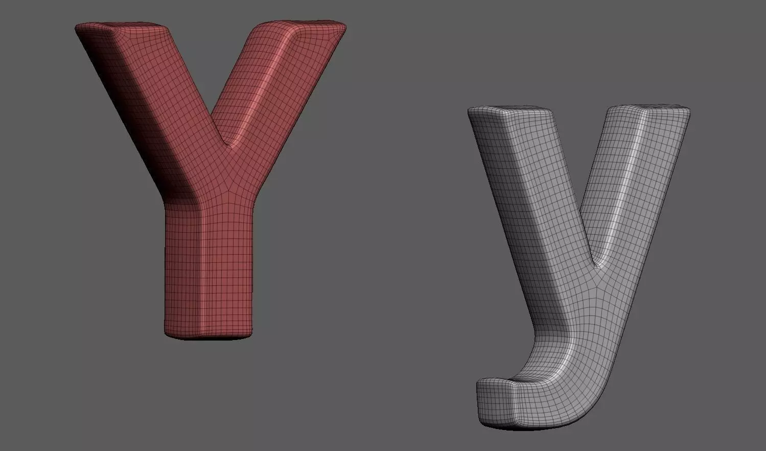Volumetric letter Yy for cnc 3d print 3D print model_0