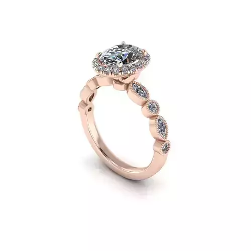 Parad Oval Diamond Ring V02