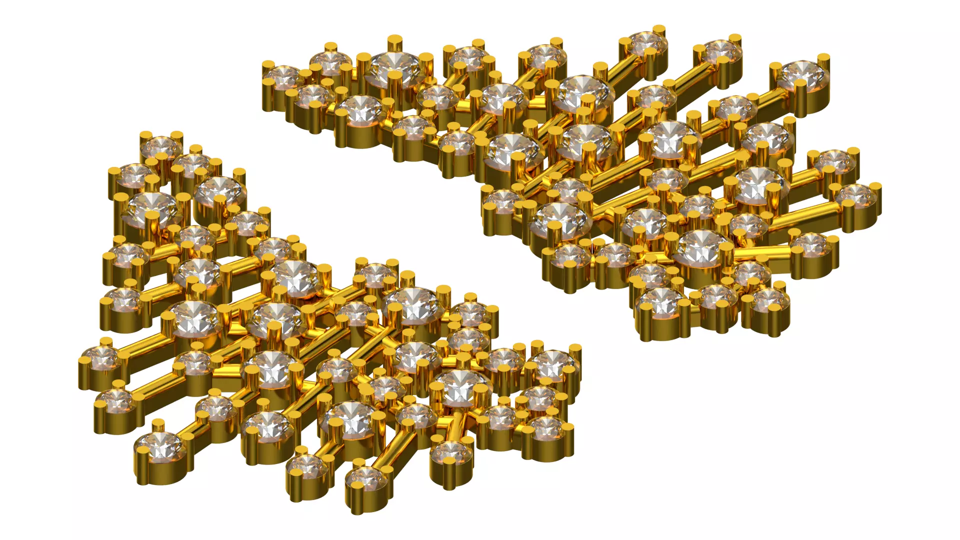 40 Diamonds fine earring 3D print model_0