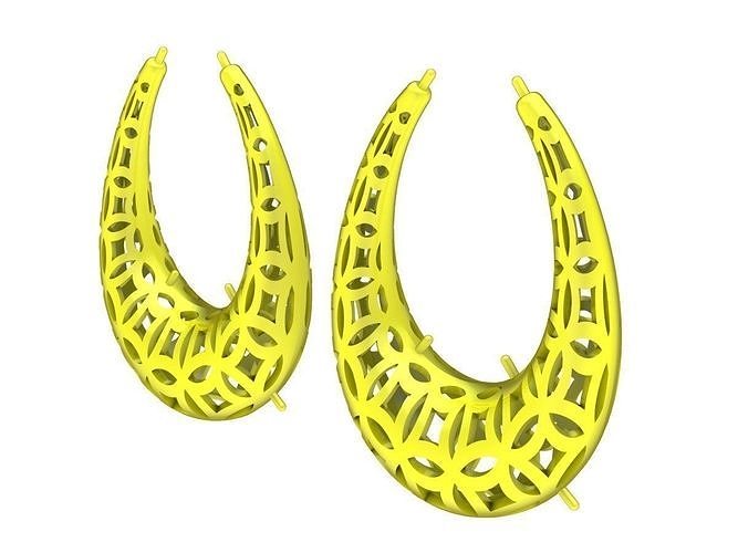 6084 art earrings 3D print model