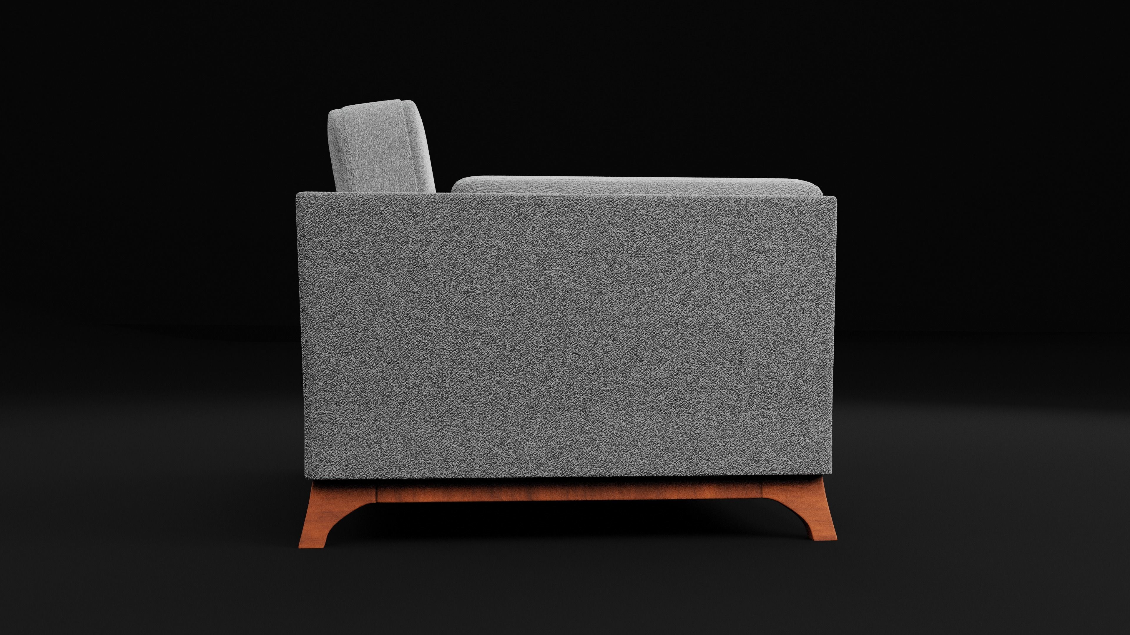 New Boston 2 Seater Sofa Low-poly 3D model_2