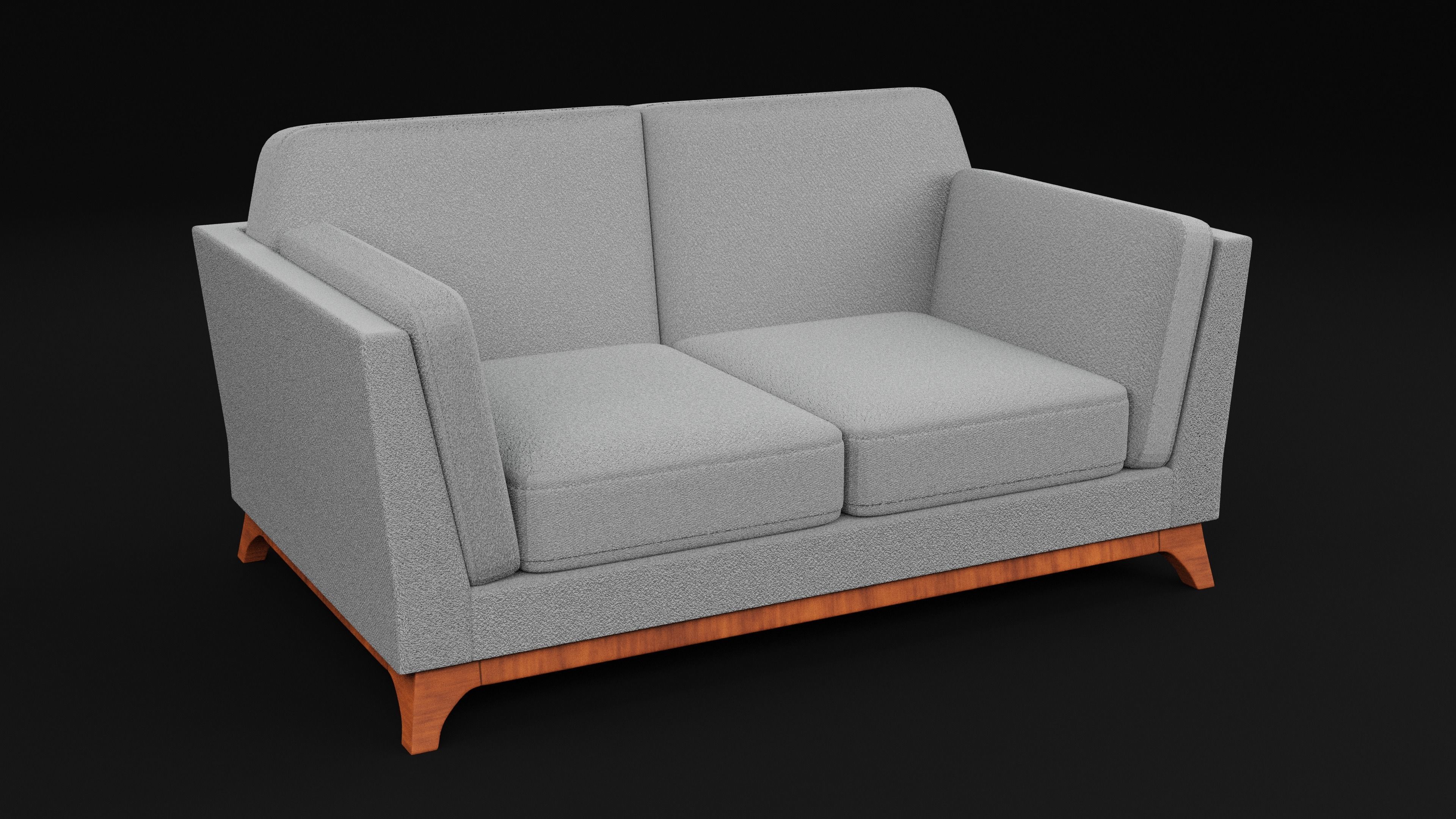 New Boston 2 Seater Sofa Low-poly 3D model_4