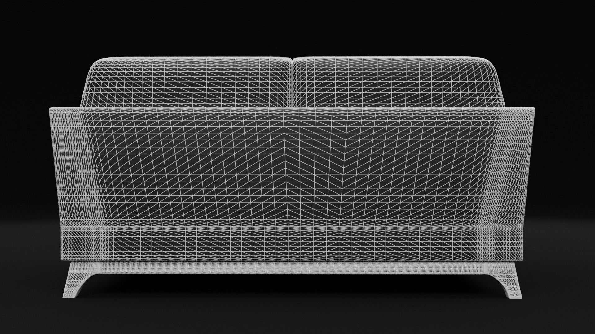 New Boston 2 Seater Sofa Low-poly 3D model_9