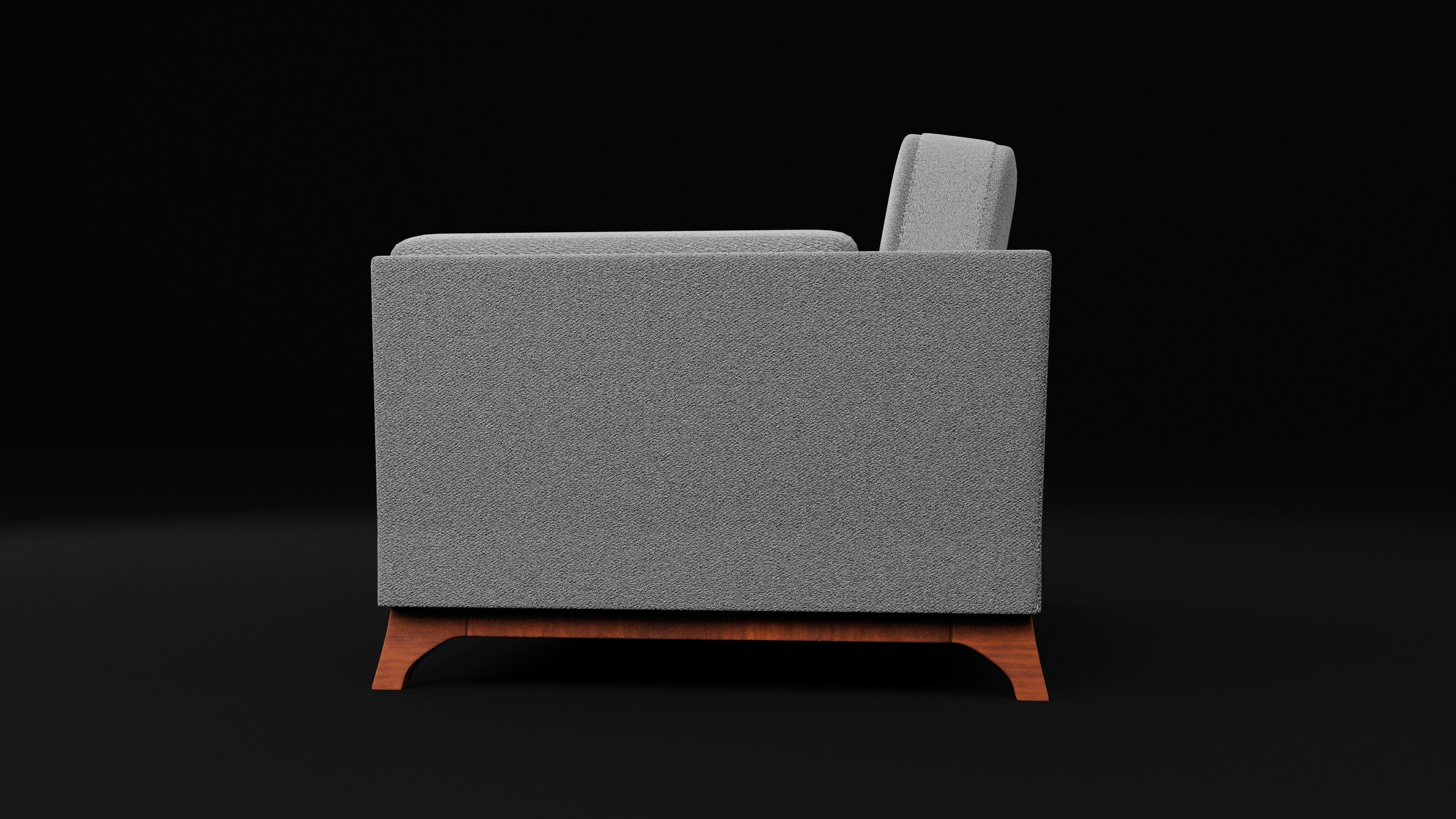 New Boston 2 Seater Sofa Low-poly 3D model_3