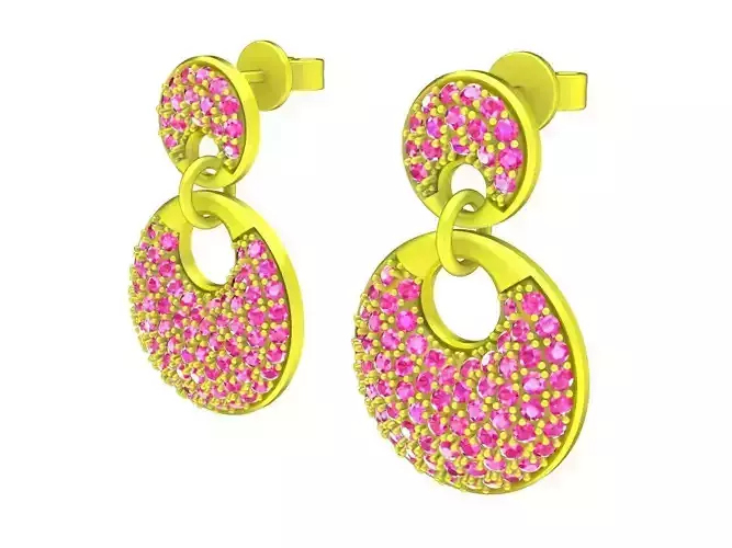 6087 Korean Luxury Diamond Earrings