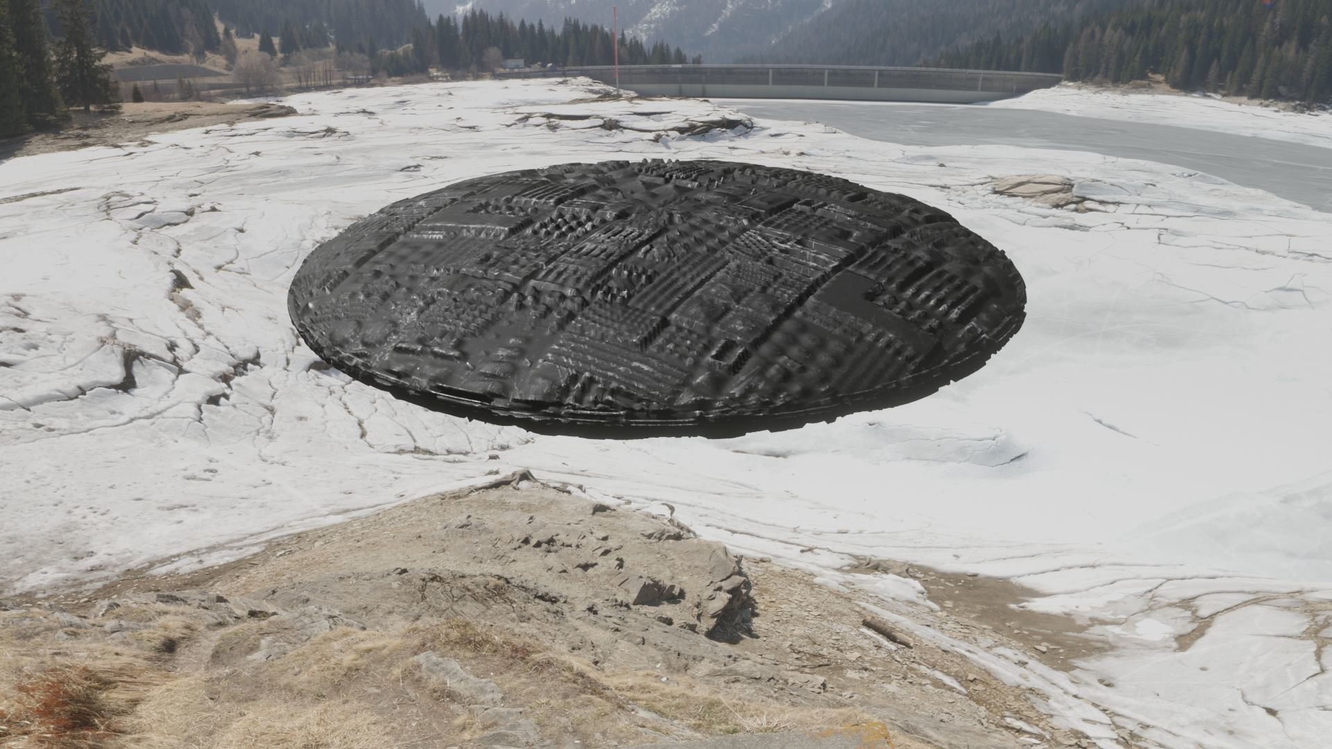 UFO 3D Low-poly 3D model_10