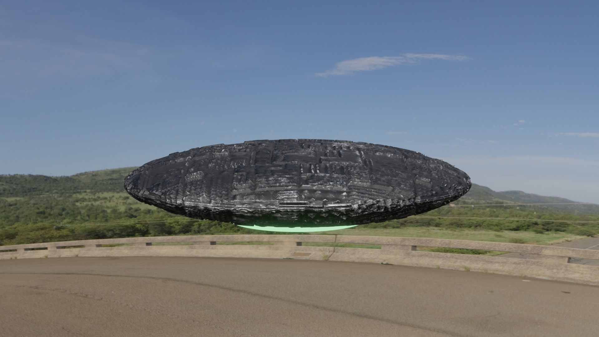 UFO 3D Low-poly 3D model_6