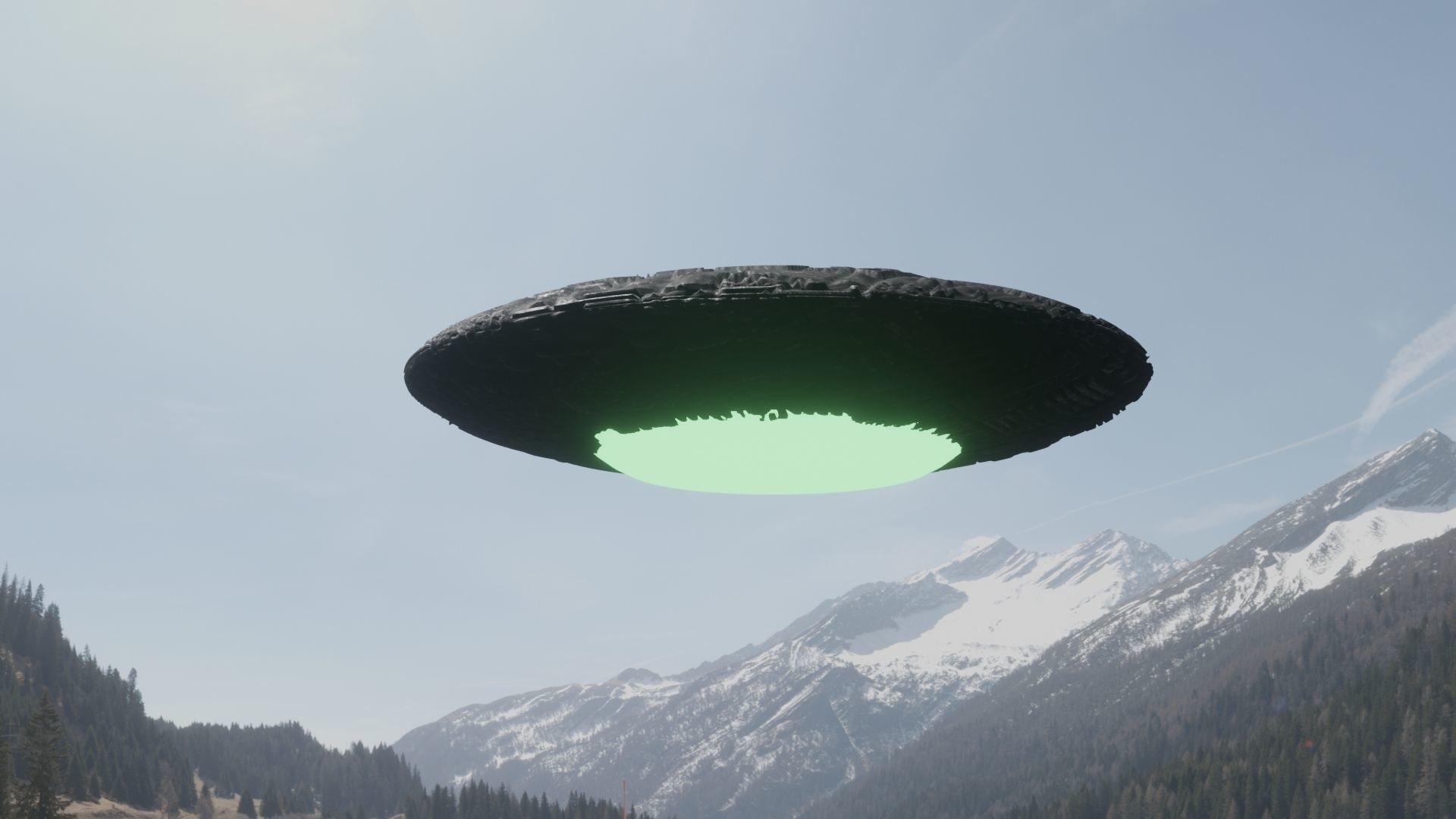 UFO 3D Low-poly 3D model_5