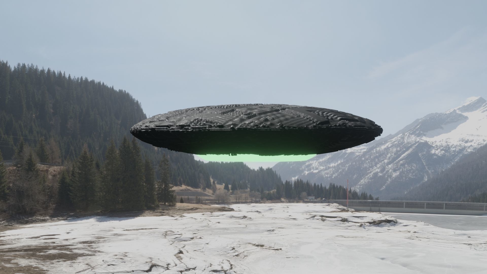 UFO 3D Low-poly 3D model_12