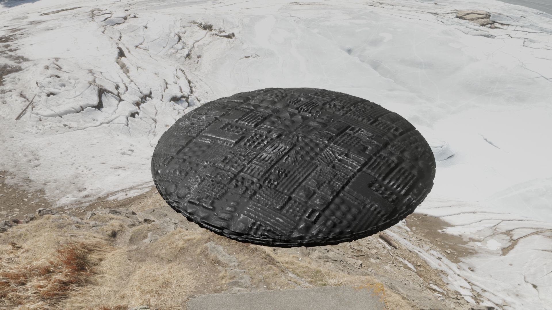 UFO 3D Low-poly 3D model_11