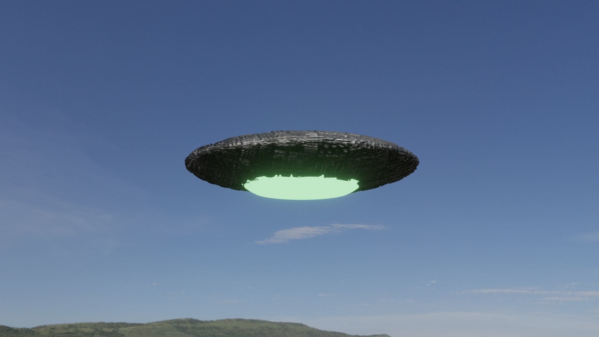 UFO 3D Low-poly 3D model_4
