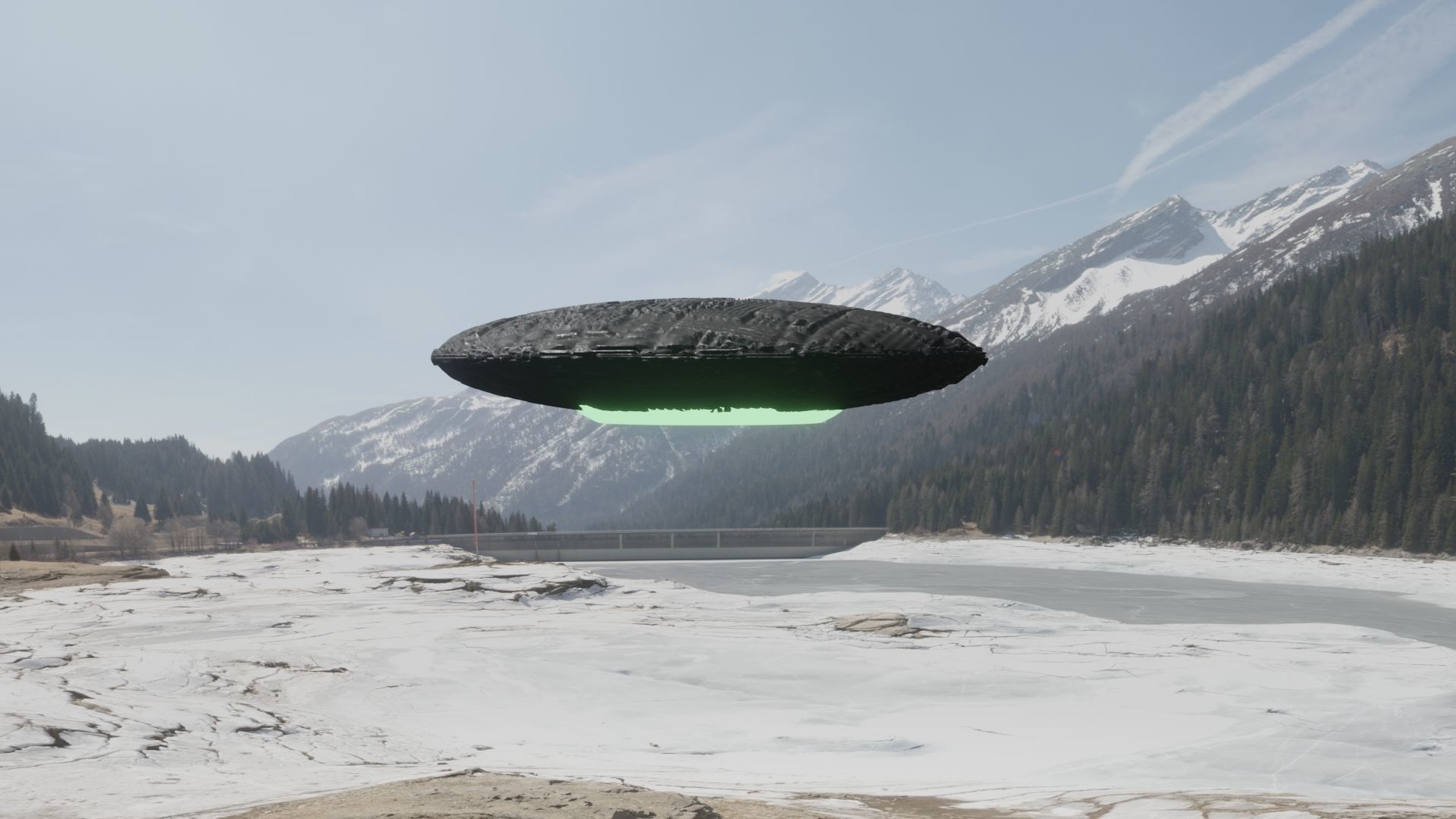 UFO 3D Low-poly 3D model_3