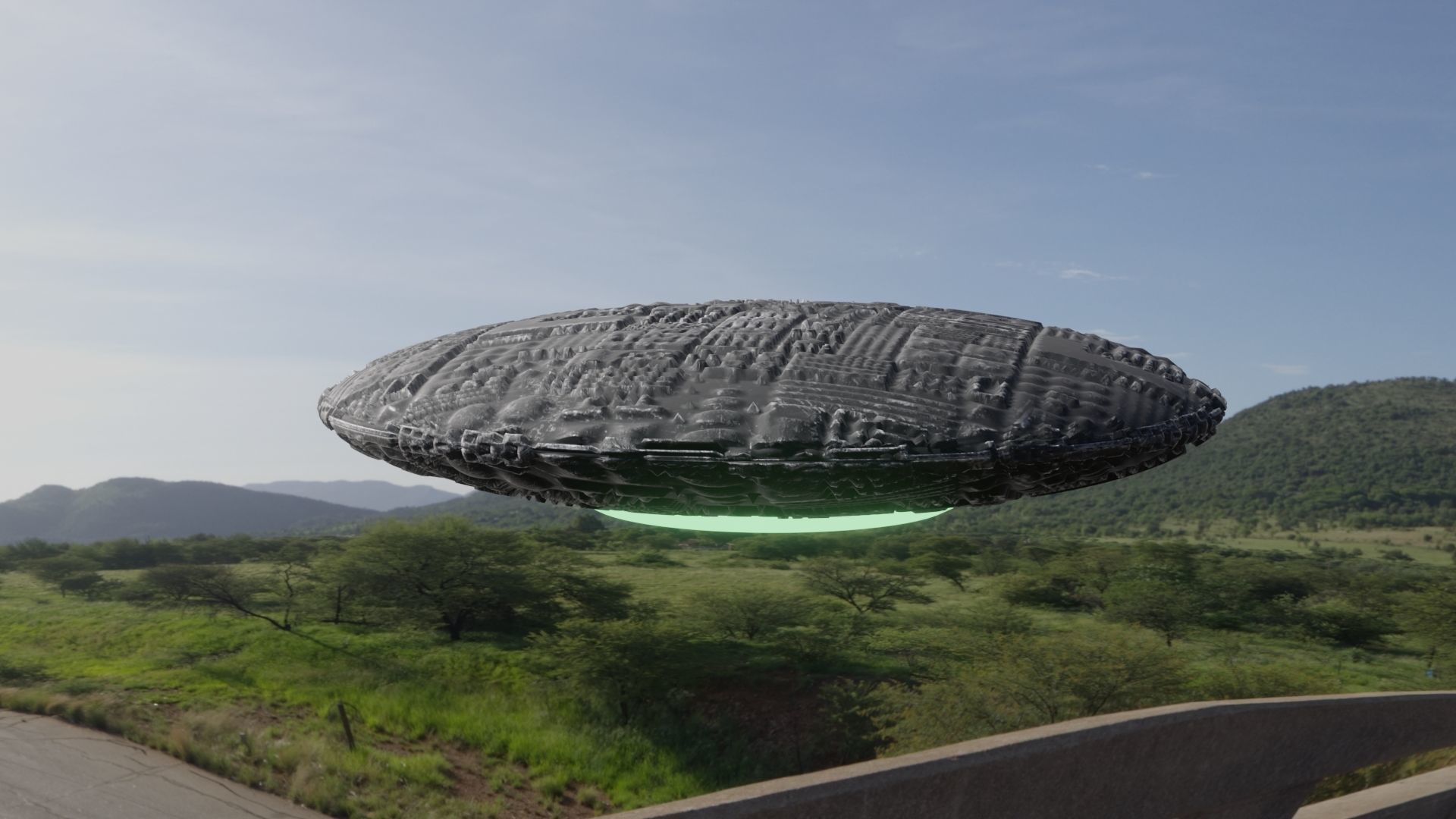 UFO 3D Low-poly 3D model_2