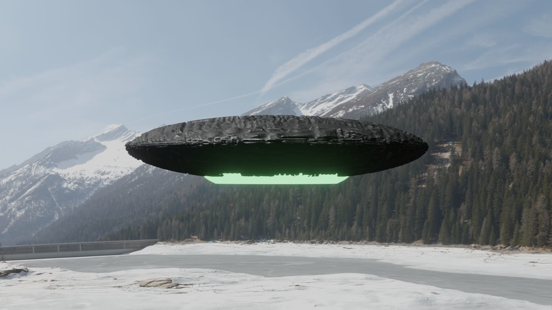 UFO 3D Low-poly 3D model_13