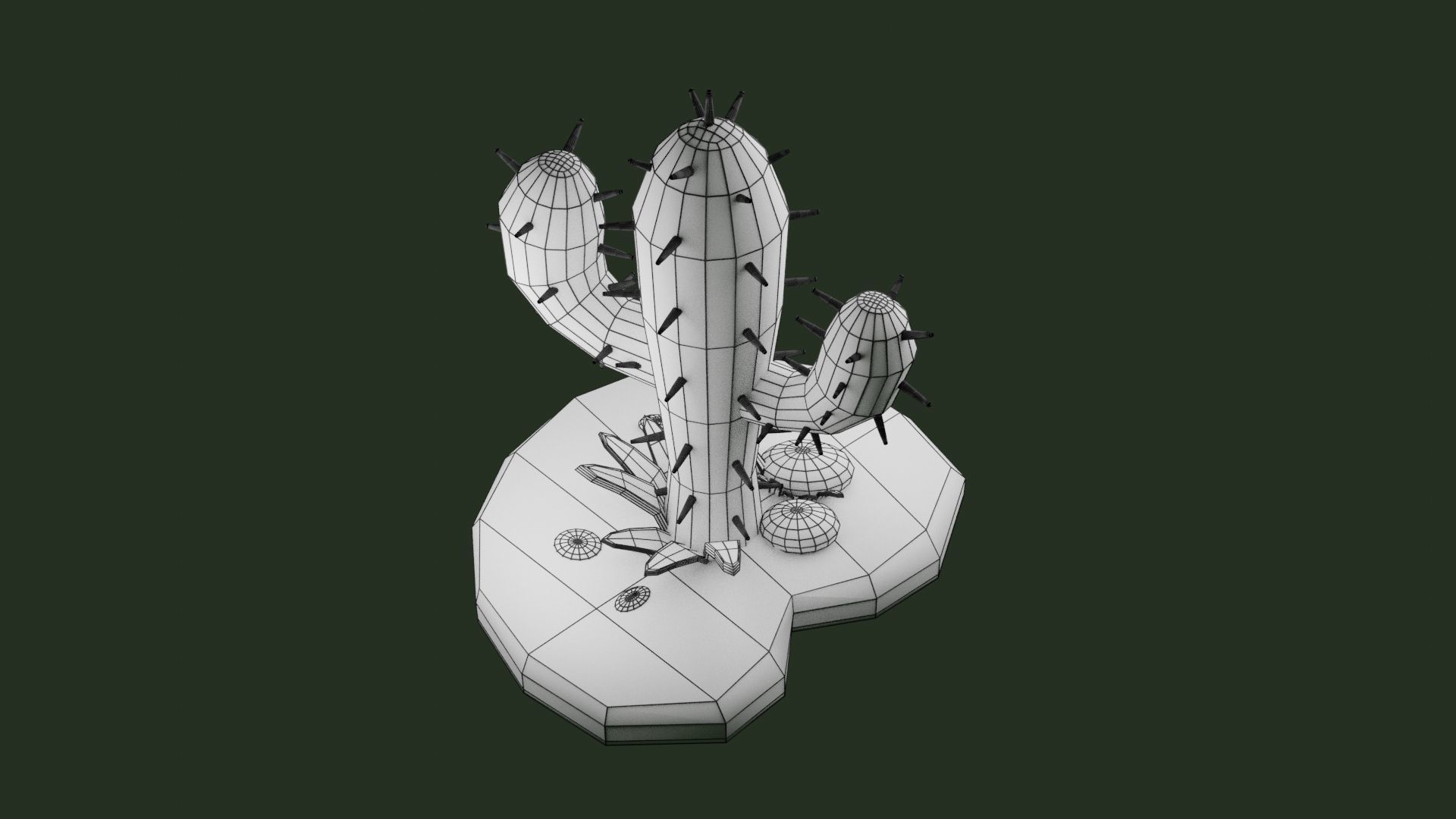 Cactus 3D Model 3D print model_7
