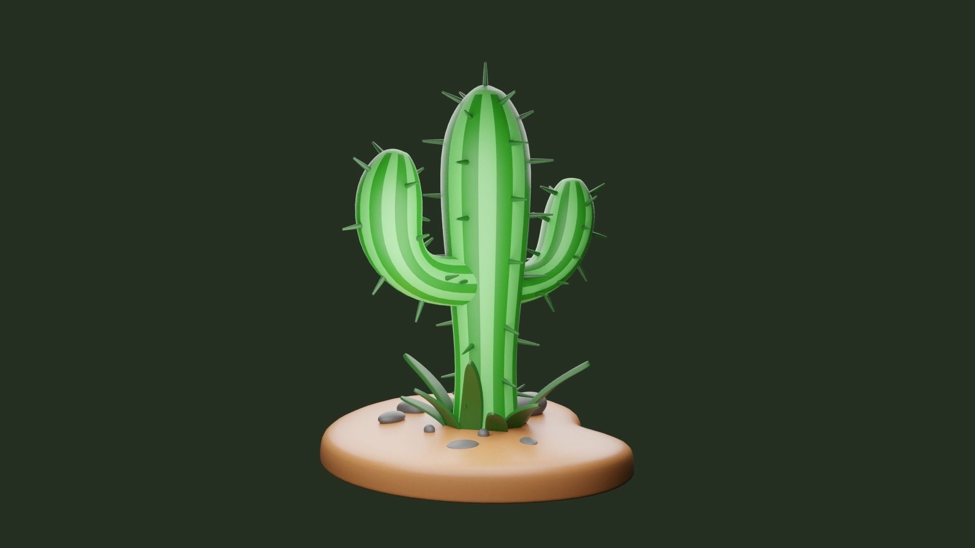Cactus 3D Model 3D print model_3