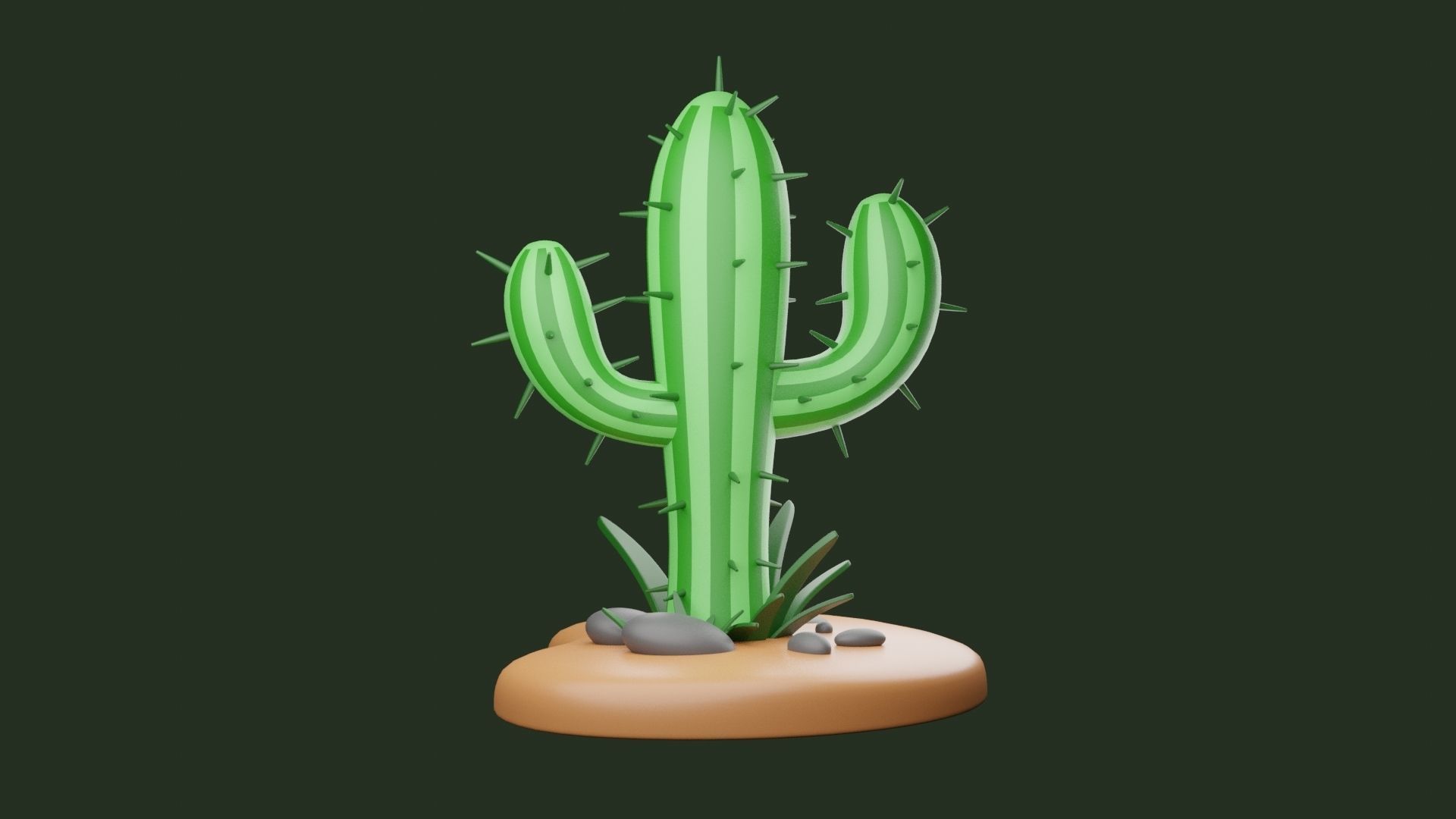 Cactus 3D Model 3D print model_1