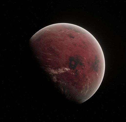 Planet Space Ready to game Low-poly 3D model