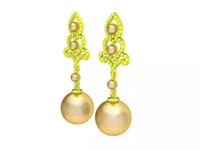 6091 Art Pearl Earrings