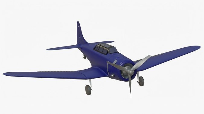 realistic propeller plane 3D model