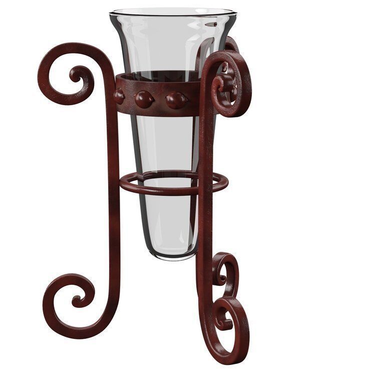 Glass Floor Vase 3D model_5