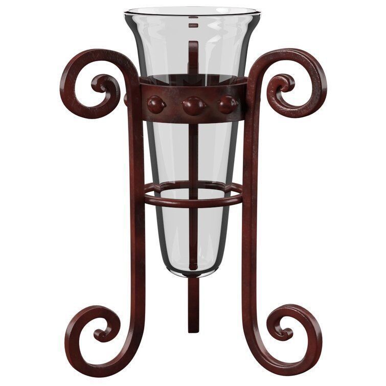 Glass Floor Vase 3D model_2