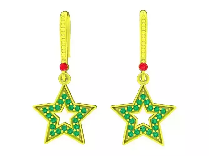 6094 Star Diamond Earrings