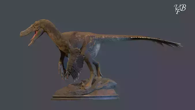 Velociraptor mongoliensis - Statue for 3D printing 3D print model