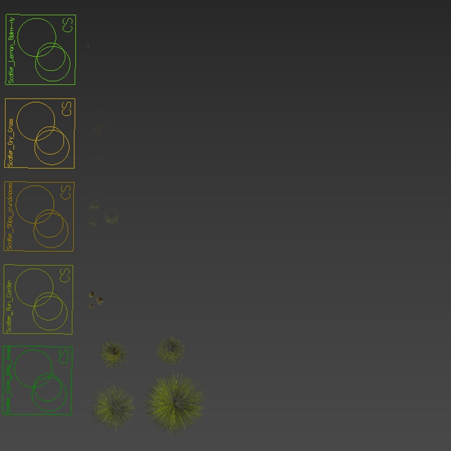 HQ Grass Carex Elata Aurea Field 3D model_5