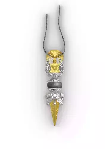 Cobra Buddha Phurba Pendant
