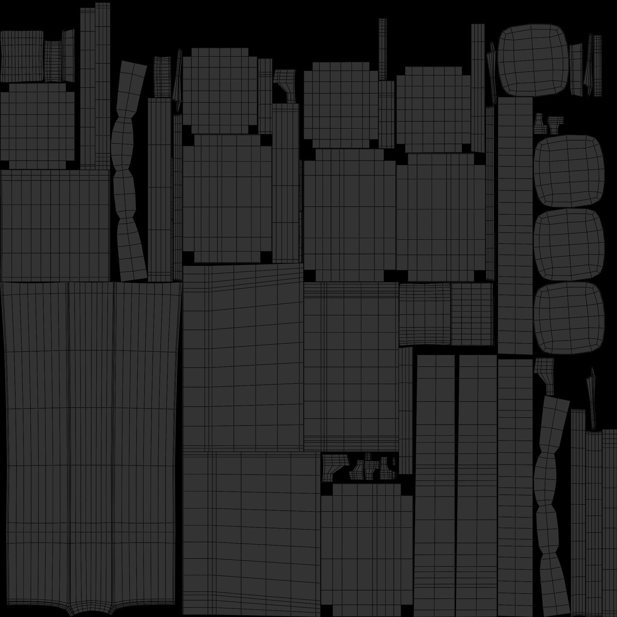 New Boston 2 Seater Sofa White Color Low-poly 3D model_12