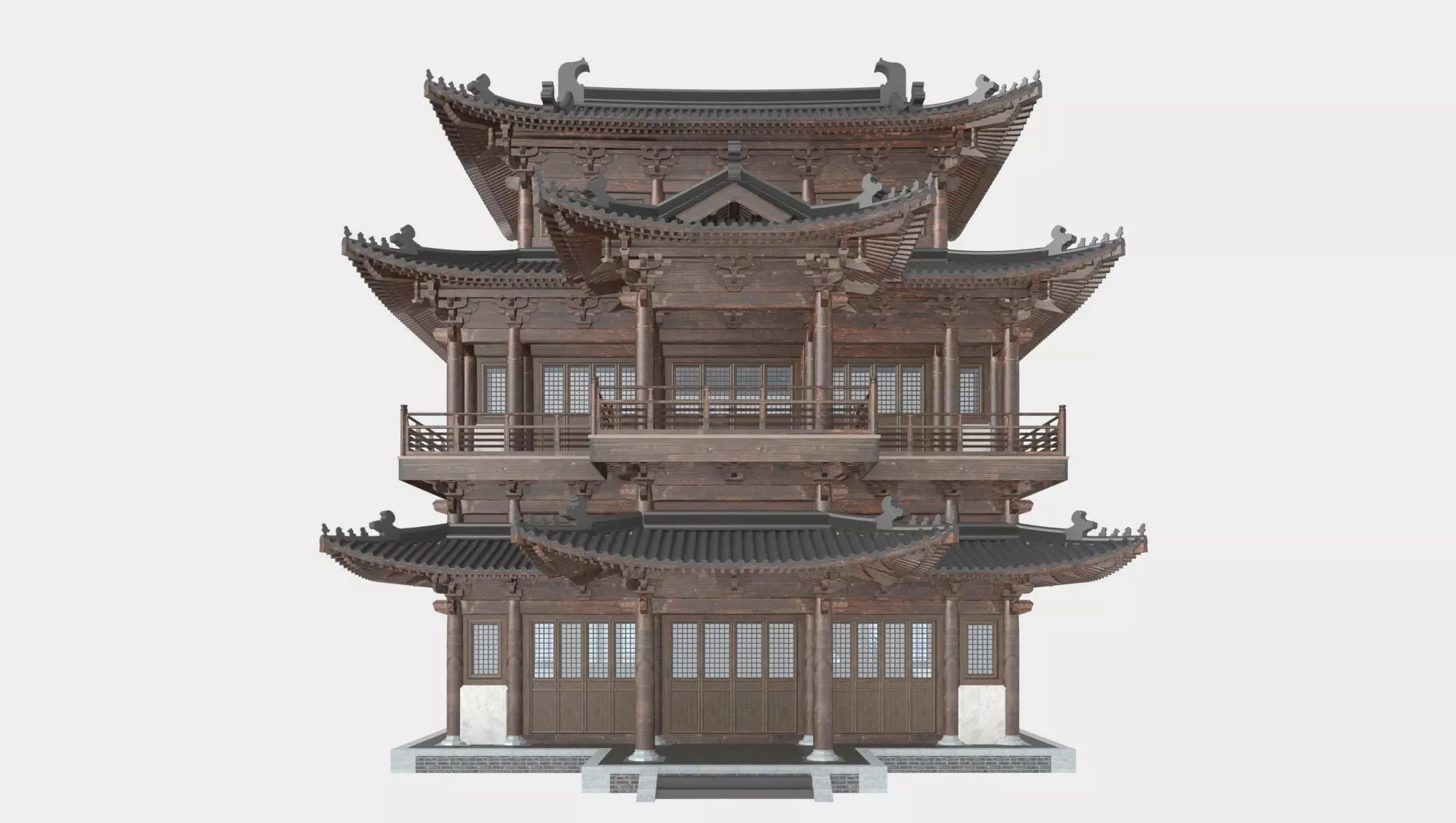 Temple Chinese Architecture 3Dmodels 3D model_0