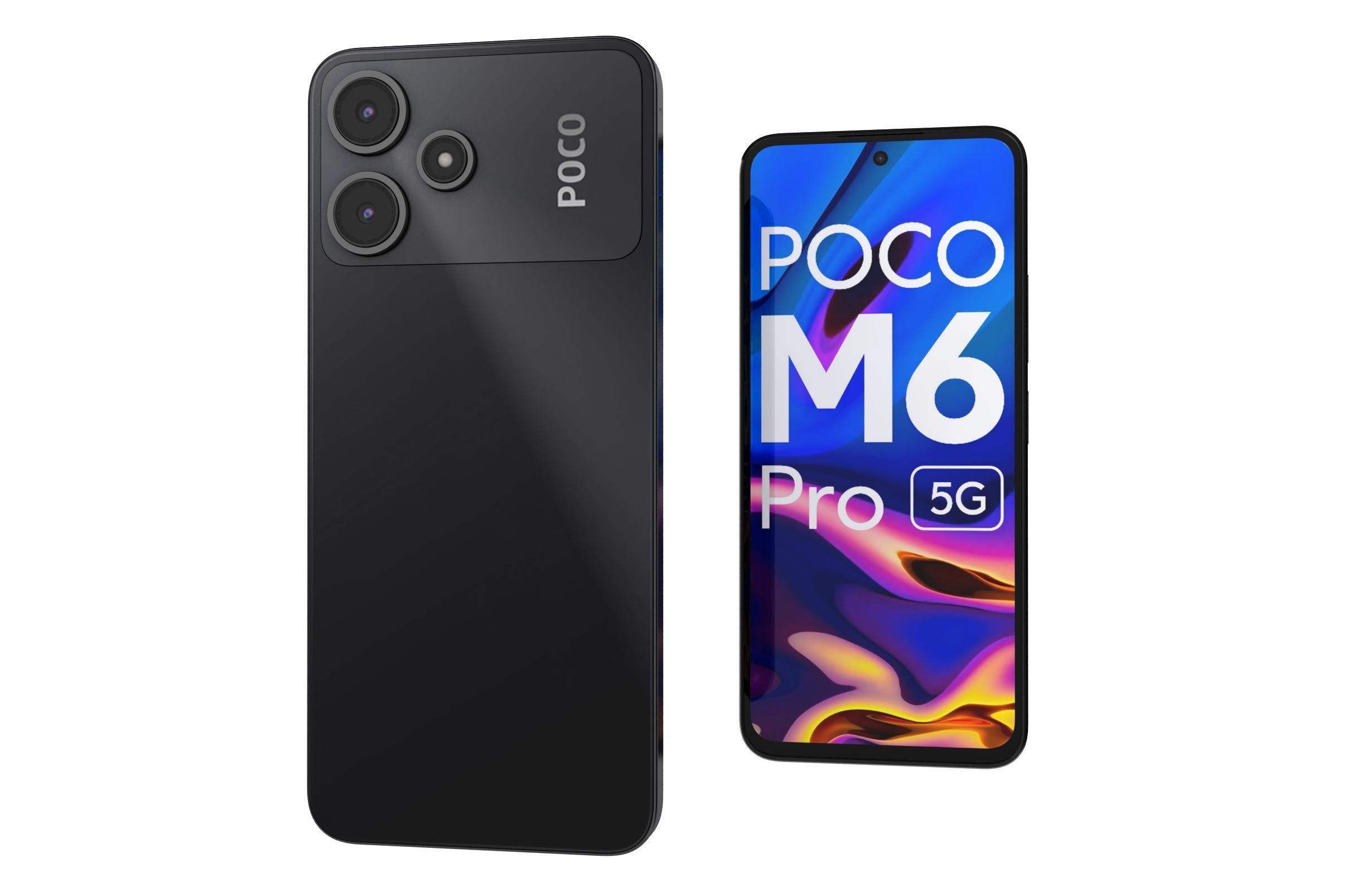 Xiaomi Poco M6 Pro Black Low-poly 3D model_7