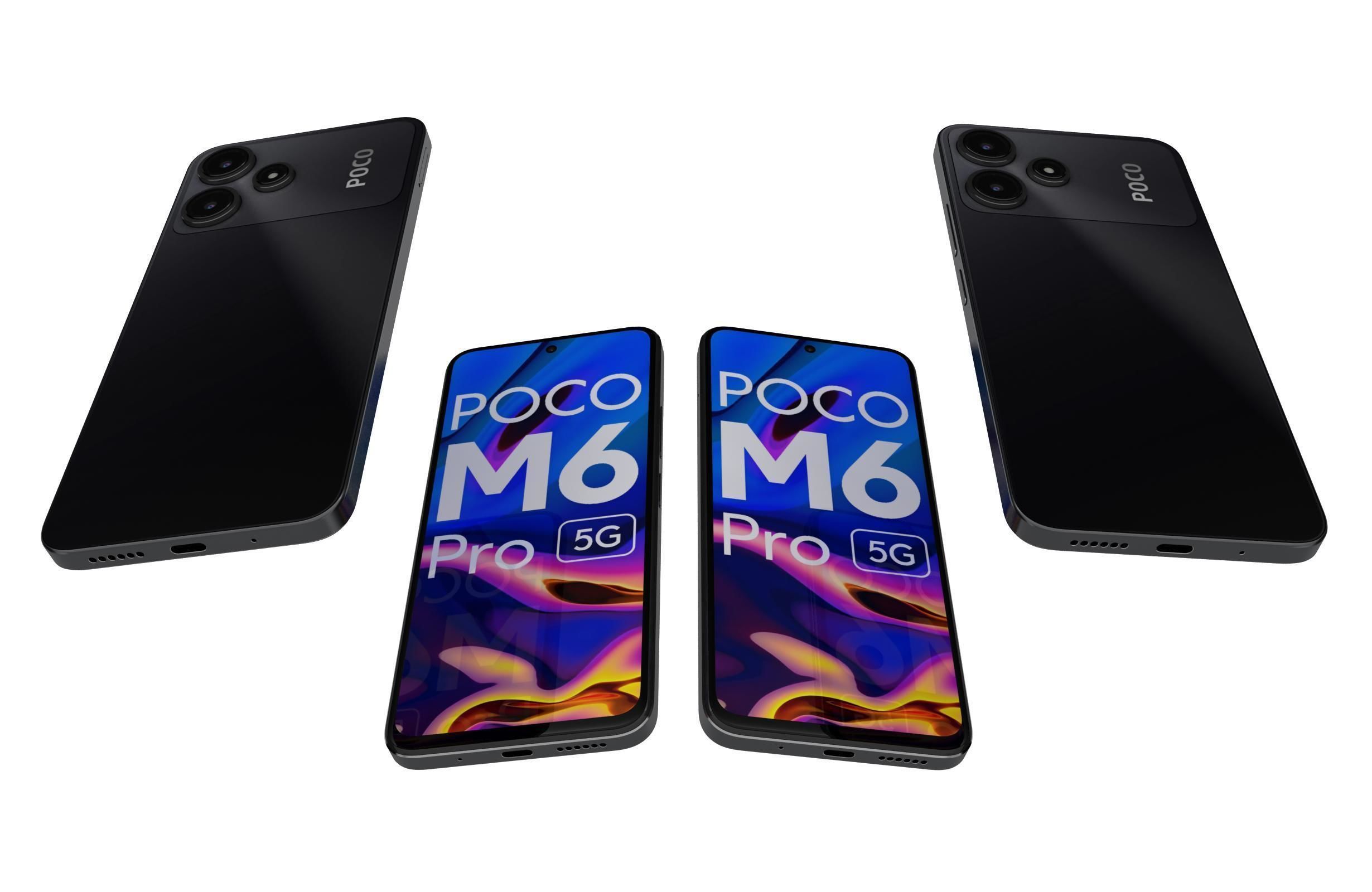 Xiaomi Poco M6 Pro Black Low-poly 3D model_5