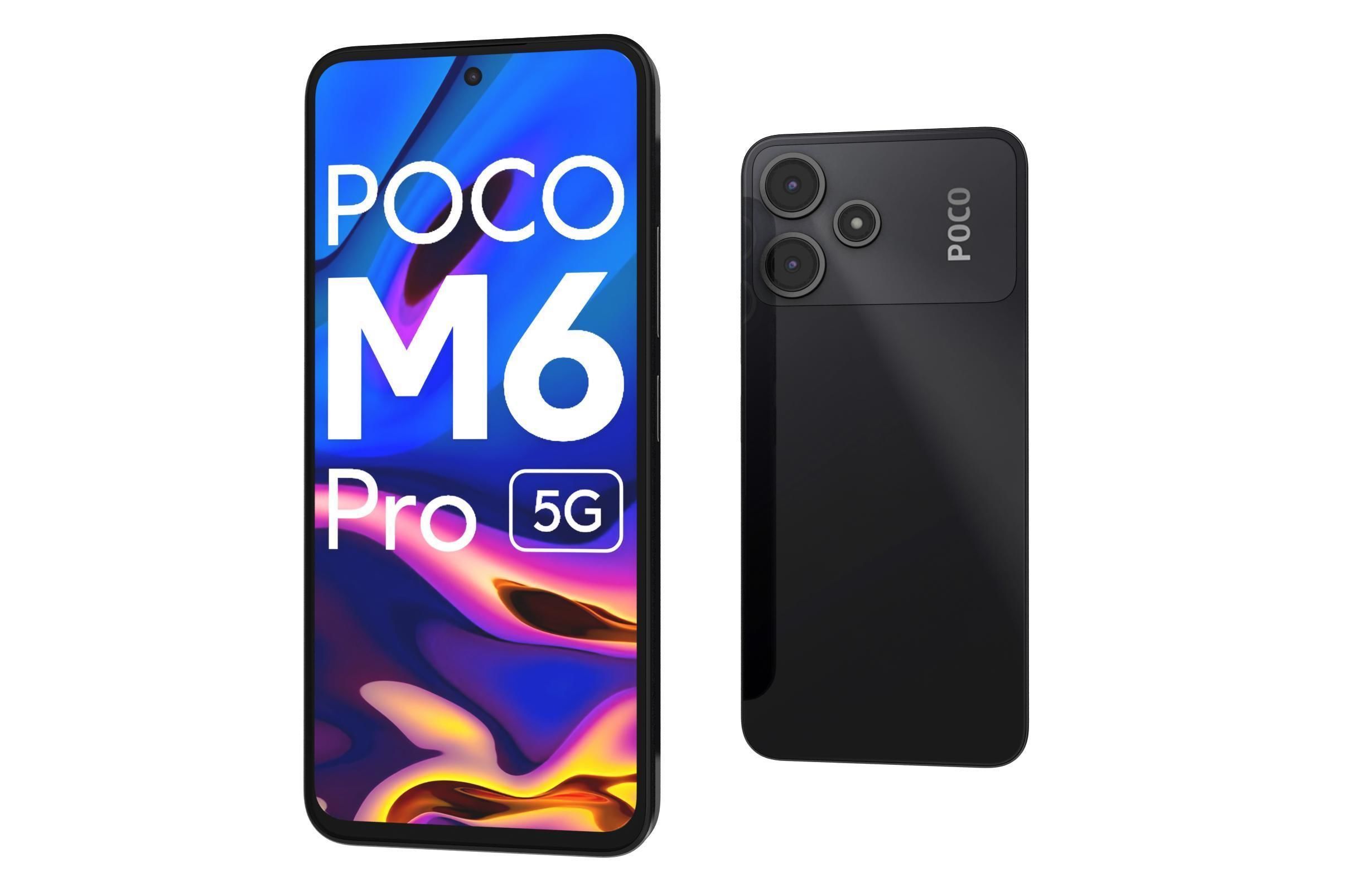 Xiaomi Poco M6 Pro Black Low-poly 3D model_6