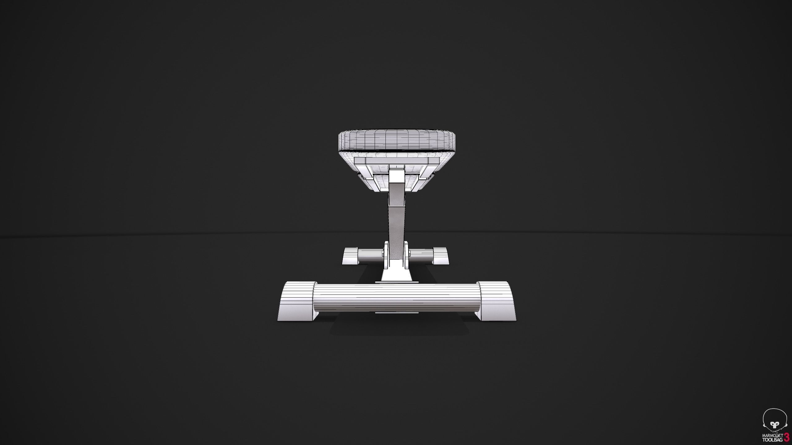 Weight Lifting Bench - Gym Equipment Low-poly 3D model_9