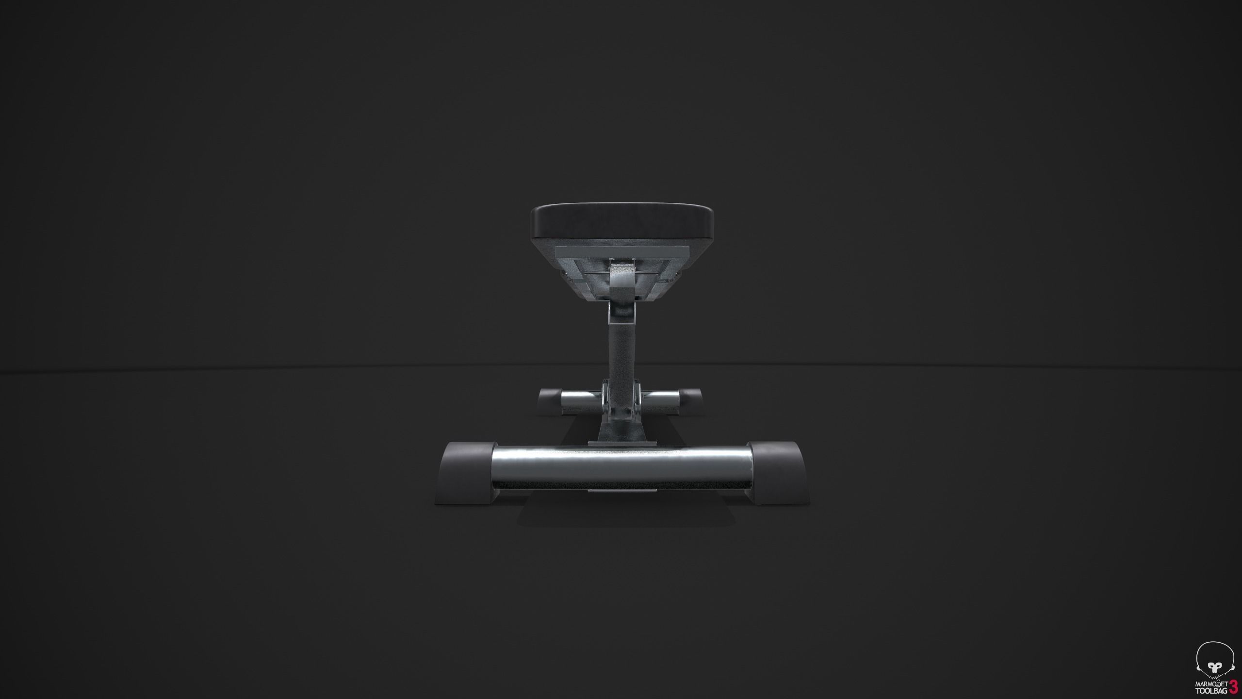 Weight Lifting Bench - Gym Equipment Low-poly 3D model_4