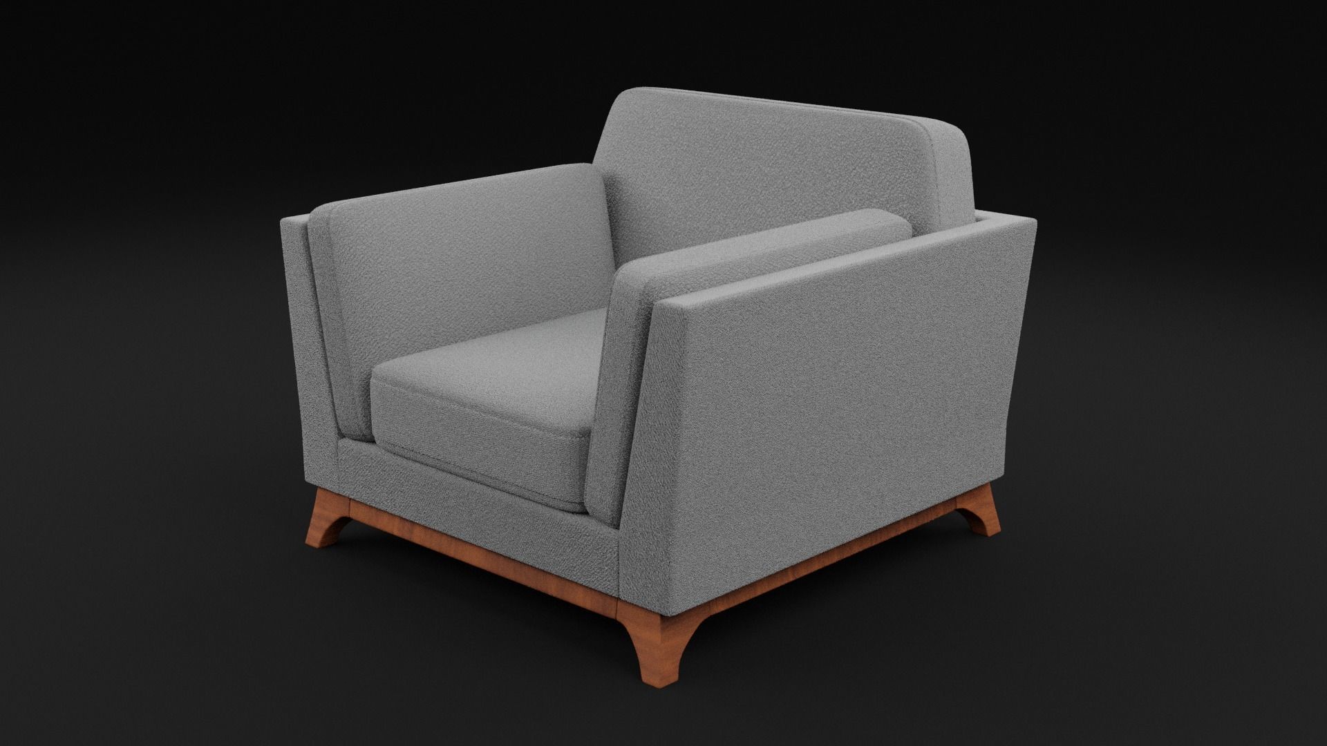 New Boston 1 Seater Sofa  Low-poly 3D model_5