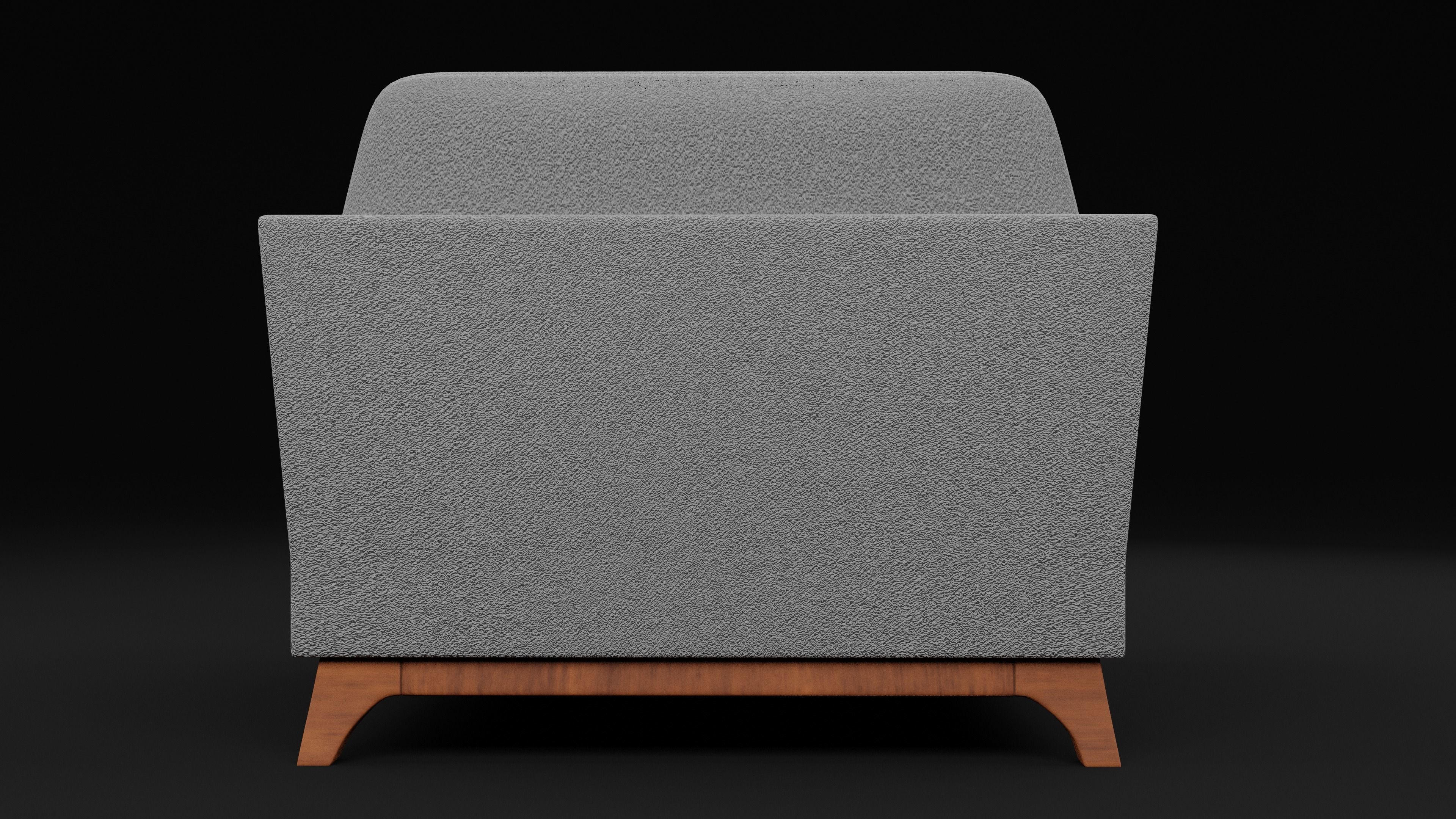 New Boston 1 Seater Sofa  Low-poly 3D model_1