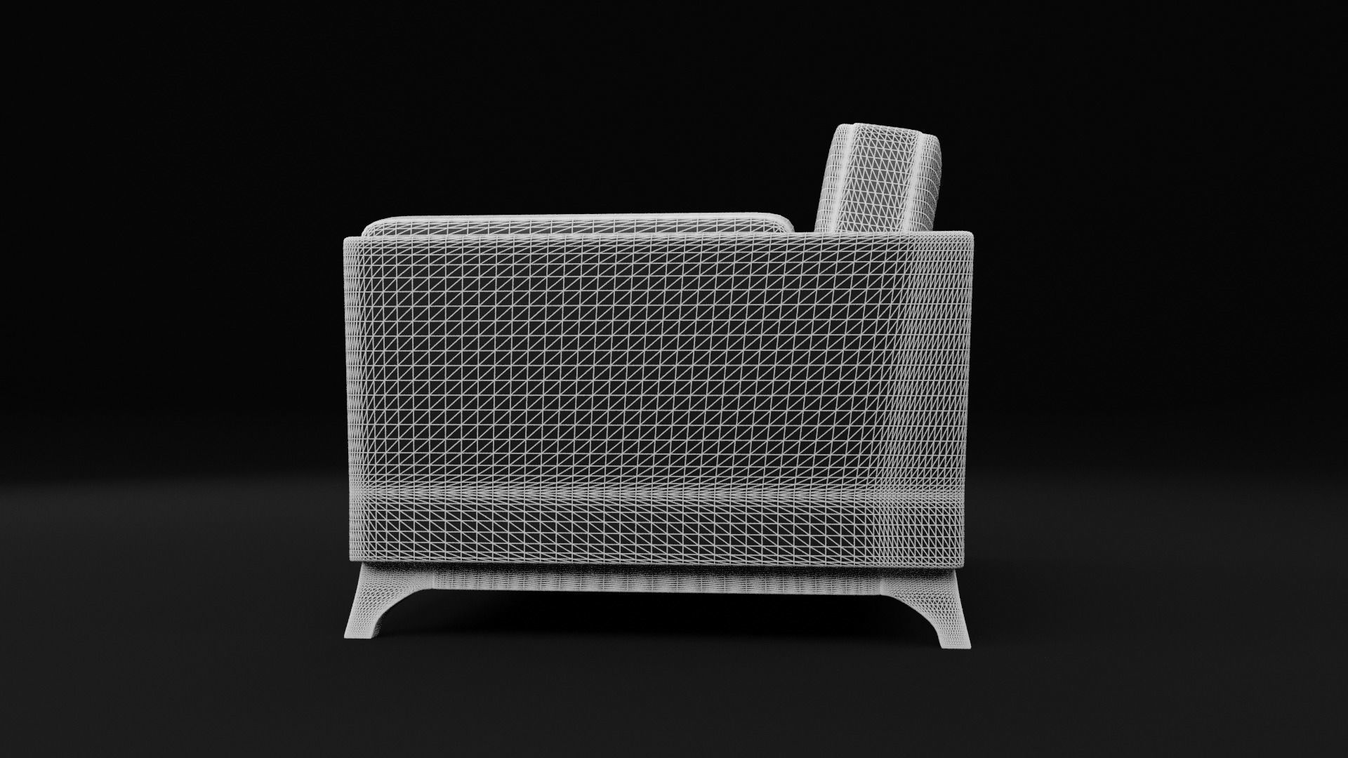 New Boston 1 Seater Sofa  Low-poly 3D model_11