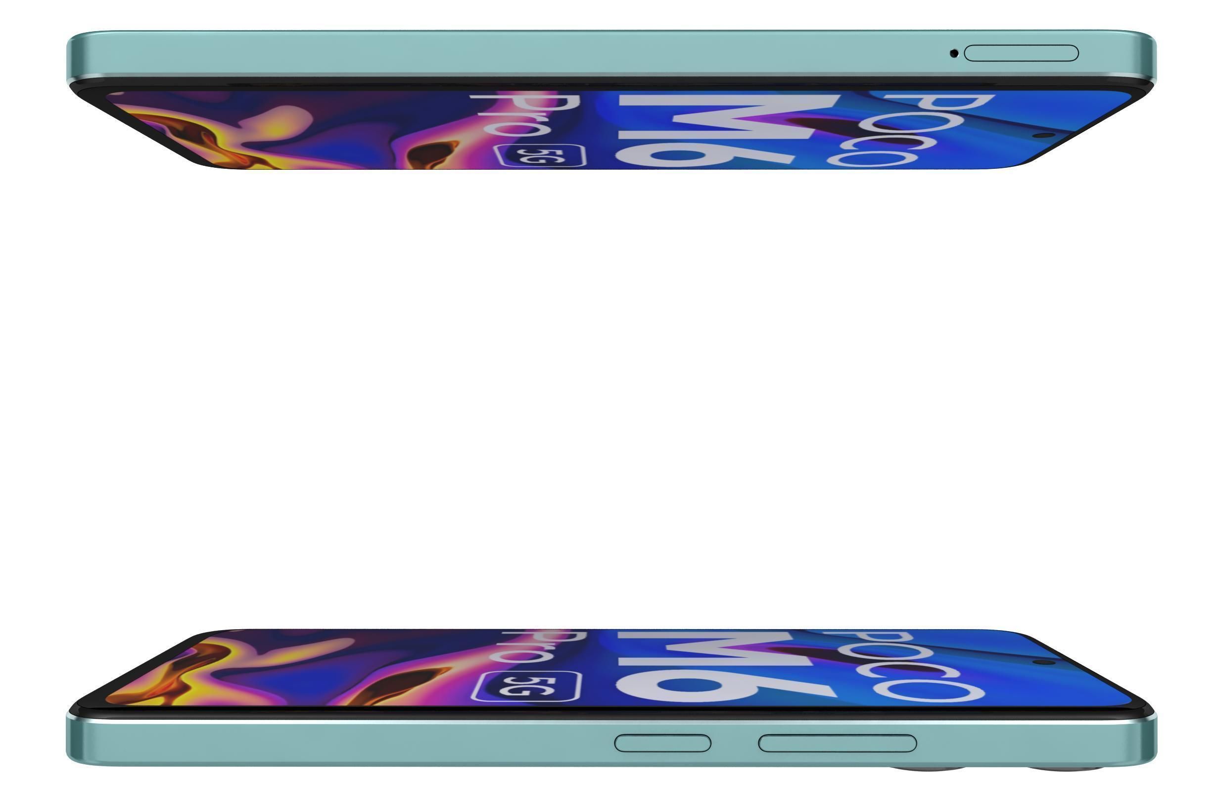 Xiaomi Poco M6 Pro Black And Green Low-poly 3D model_22