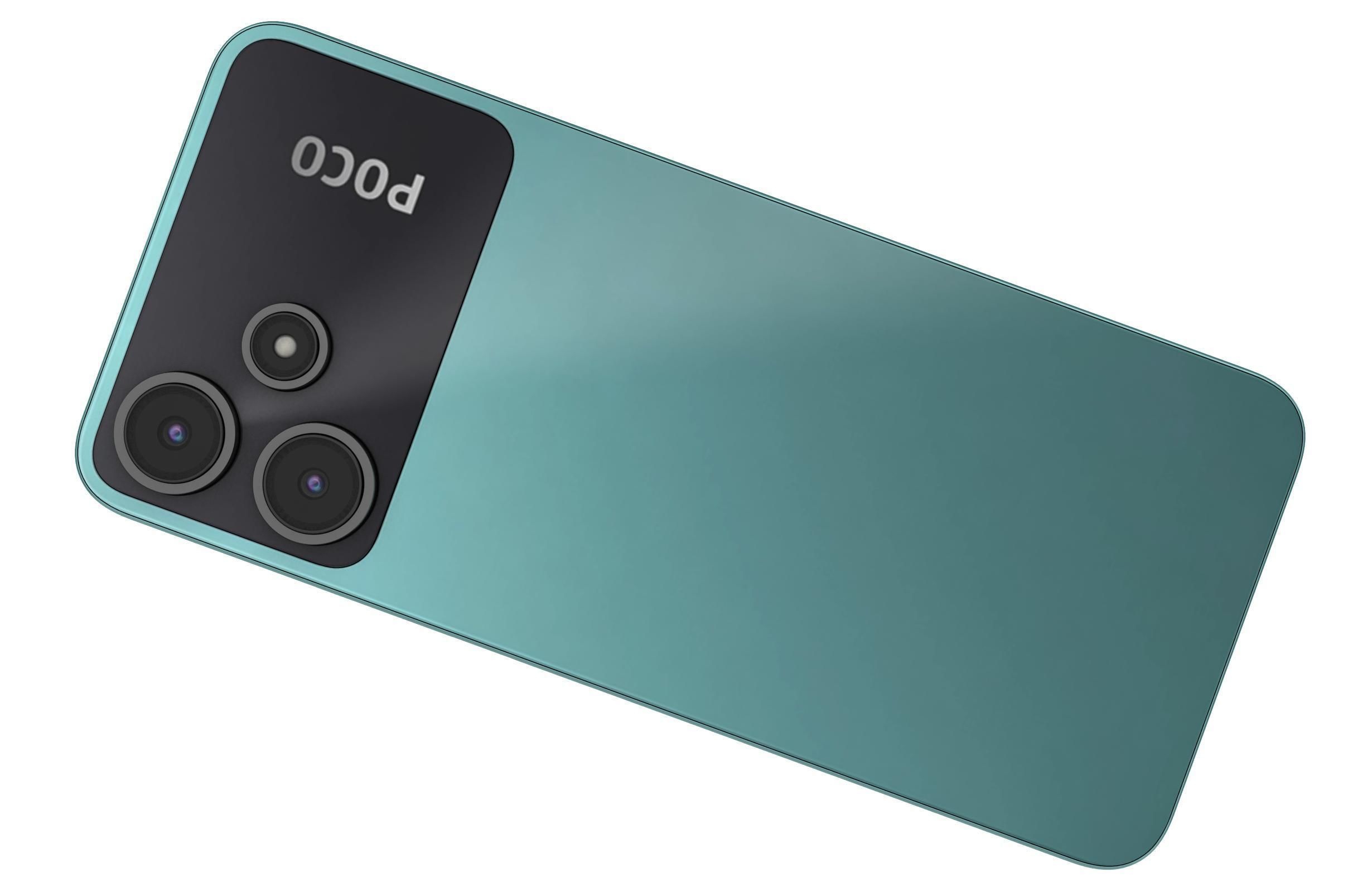 Xiaomi Poco M6 Pro Black And Green Low-poly 3D model_24