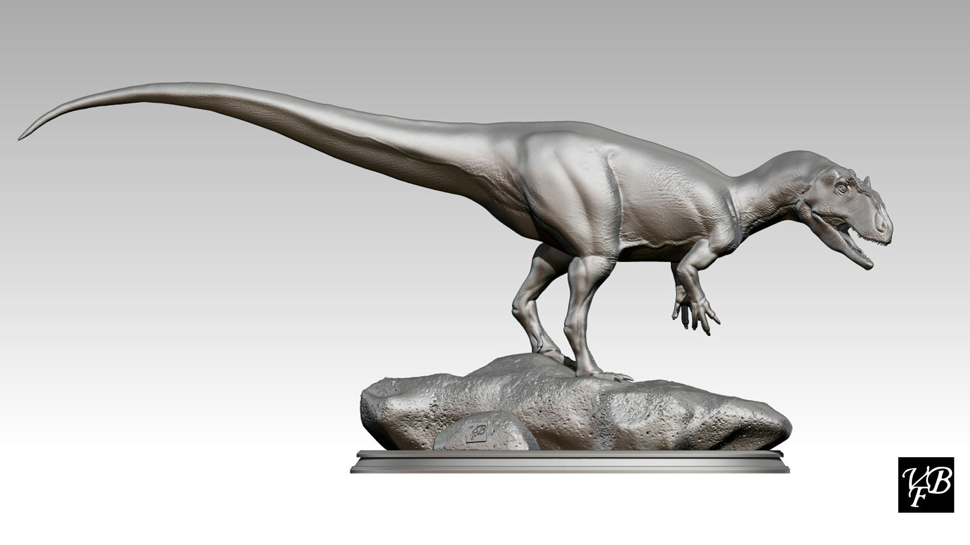 Saurophaganax maximus - Statue for 3D printing 3D print model_1