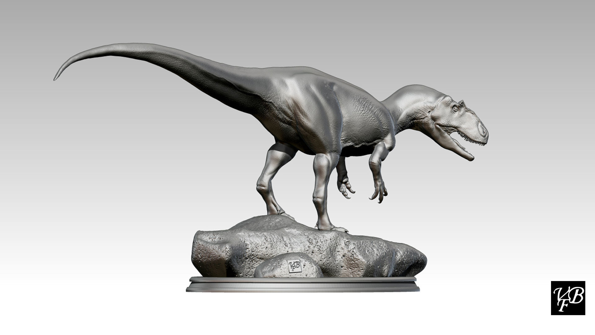 Saurophaganax maximus - Statue for 3D printing 3D print model_3