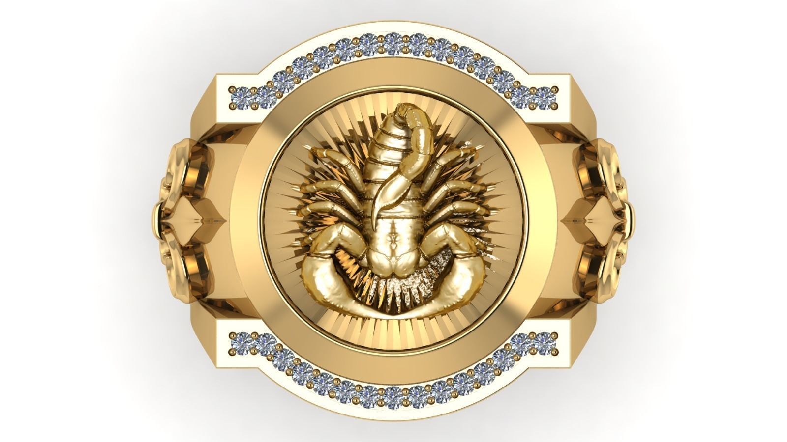 Scorpion ring  3D print model_1