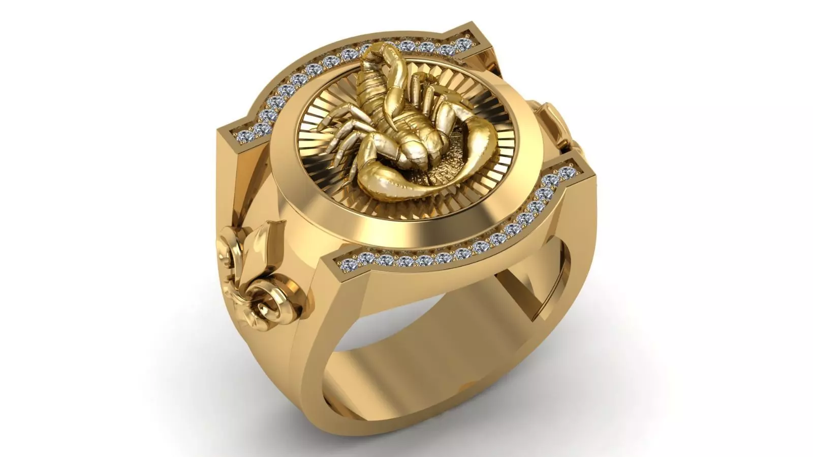 Scorpion ring  3D print model_0