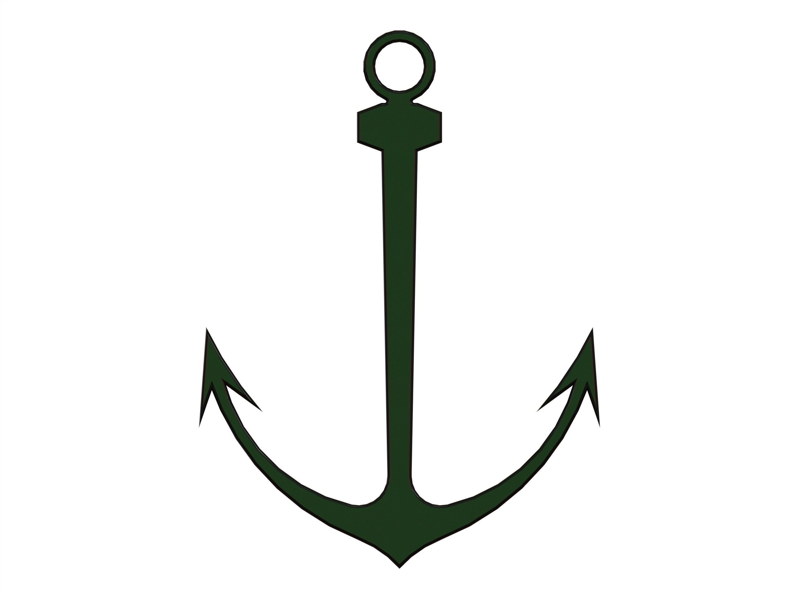 Anchor Green Ship 3D print model_1