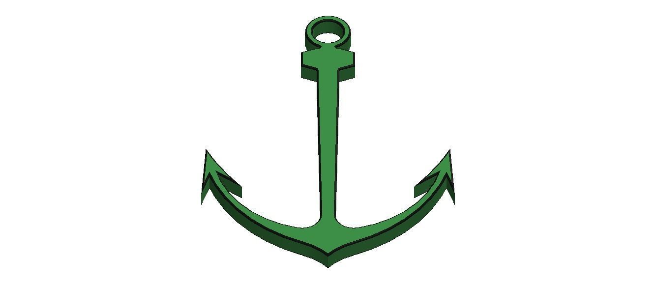 Anchor Green Ship 3D print model_29
