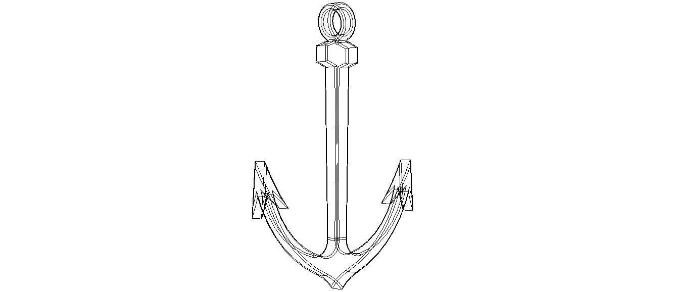 Anchor Green Ship 3D print model_40