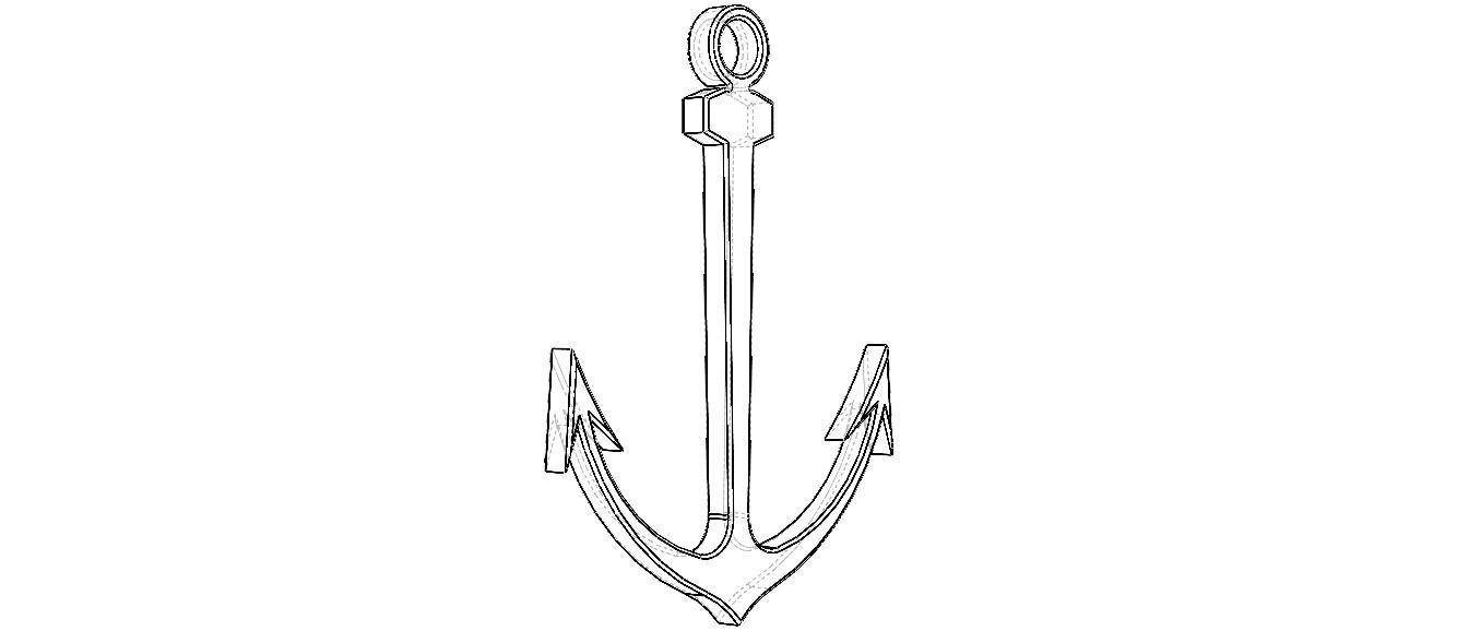 Anchor Green Ship 3D print model_39